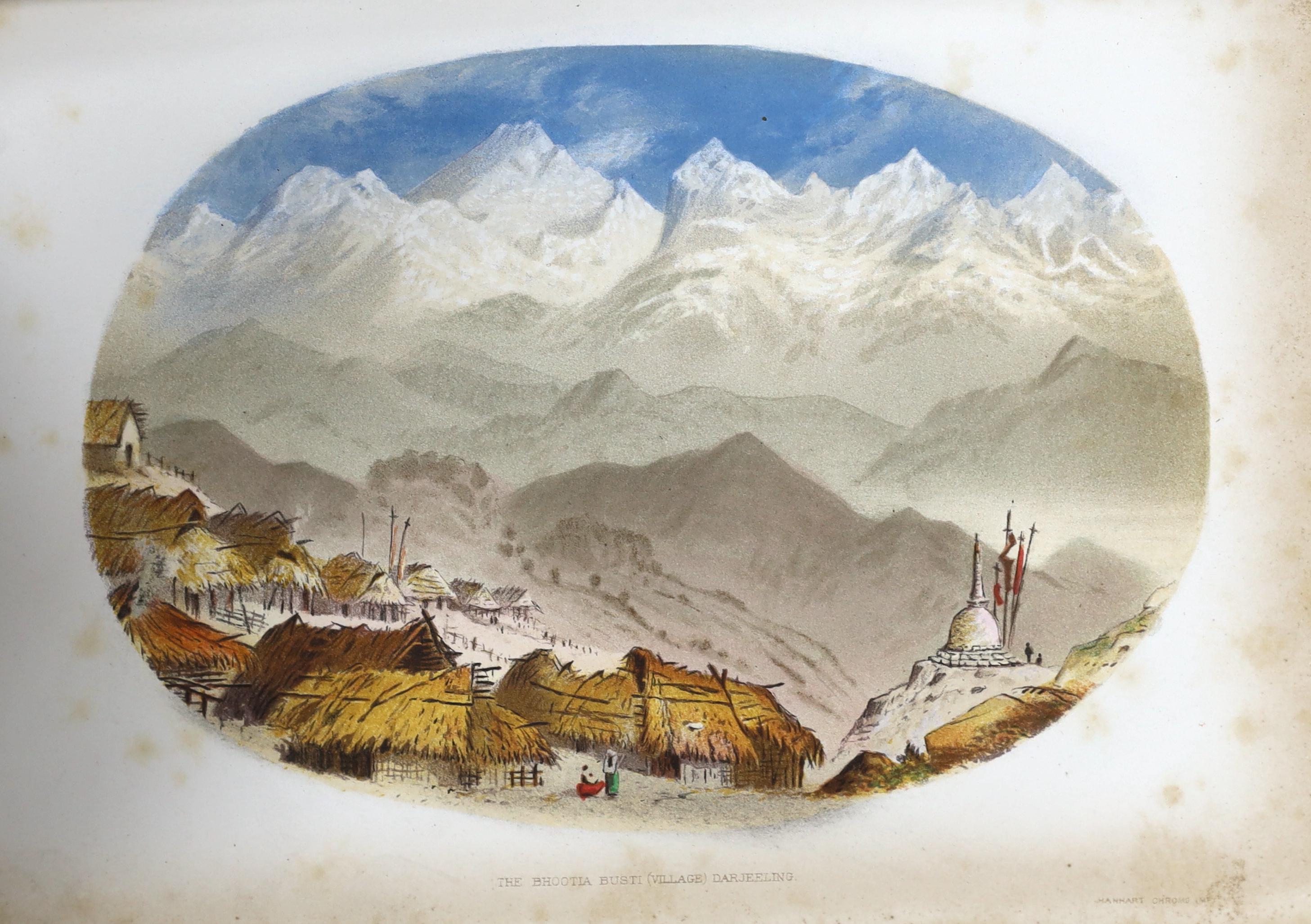 [Mazuchelli, Nina Elizabeth] - The Indian Alps and How We Crossed Them ... By a Lady Pioneer ... engraved title vignette, folded map (outline colour) and 10 chromolithographed plates, text illus.; publisher's gilt pictor